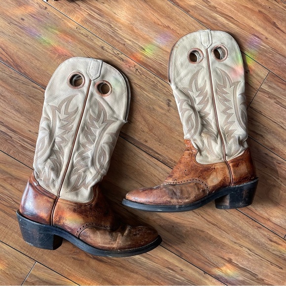 Vintage Tony Lama 4830 Buckaroo Tall Western Cowboy Boots Mens 11
